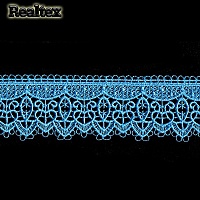 Кружево  гипюр  Реалтекс  40мм LF-071 цв.29 ярко-голубой  