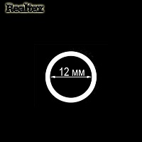  Кольцо  Realtex 12мм металл крашеный цв.белый