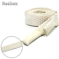 Шнур с наконечниками Realtex R- 3 Fashion плоский шир.15мм 140см (10шт) цв.бежевый