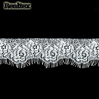 Кружево Realtex "реснички"  50мм 78100-1 (4шт*3м) цв.светло-молочный