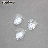 Стразы акриловые пришивные RS "Капля"  8*12мм цв.cristal