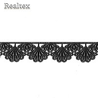 Кружево Realtex гипюр  50мм 8G8100 цв.черный