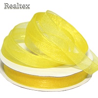Лента капроновая 10мм Realtex цв.3017 желтый