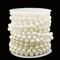 Бусины тесьма  RS 10мм цв.молочный