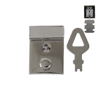 Замок портфельный КА 0025 В 25*35мм цв.никель
