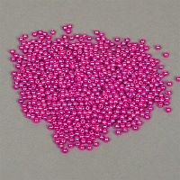 Бусины пластик Realtex  4мм под жемчуг (100гр) цв.014 малина