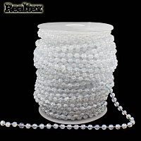 Бусины тесьма Realtex  6мм цв.прозрачный АВ (ТАВ) 