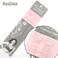 Бретели  Realtex 12мм силиконовые,с фурнитурой прозрачной пластиковой (10пар)