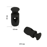 Фиксатор металлический OR.0305-5338 22*9,8мм (10шт) цв.чёрная резина