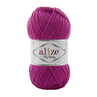 Пряжа Alize "My Baby" (50гр) цв.130 тем.мальва 