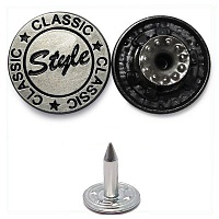 Пуговица джинсовая 18мм ГХН-14878Б (болт) цв.чернёное серебро