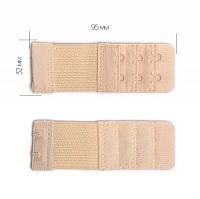 Удлинитель для бюстгалтера R 32мм 2 крючка (2шт) цв.бежевый