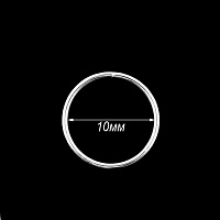 Кольцо разъёмное металлическое 10*2,0мм RS цв.никель