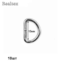 Полукольцо металлическое RS 15*2мм (10шт) цв.никель