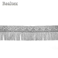 Бахрома металлизированная 50мм 1349 цв.серебро 