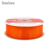 Лента атласная 25мм Realtex (27,4м) цв.054 оранжевый