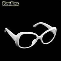 Очки со стеклом пластик 26504 8,5см для игрушек цв.белый