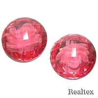 Стразы пластиковые пришивные AB-1 большие цв.розовый 