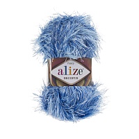 Пряжа Alize "Decofur" (0,5кг) цв.1370 св.голубой