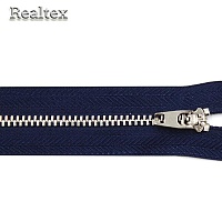 Молния джинсовая  Реалтекс латунь Т.4,5 "Кобра" 12см цв.синий/никель 