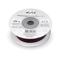 Лента капроновая  3мм OR-25 "Blitz" цв.110 тёмно-коричневый