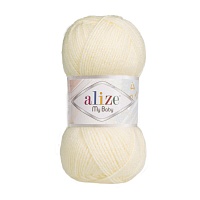 Пряжа Alize "My Baby" (50гр) цв.001 кремовый