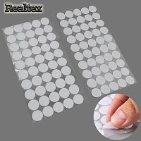 Липучка клеевая Realtex "Точки" 20мм (50шт) цв.белый