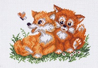 Рисунок на канве МП №1017 "Лисички" 28х37см