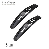 Заготовка для заколок "R" цельноштампованная 60мм (5шт) цв.черный