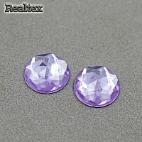 Стразы акриловые клеевые RS "Круг" 14мм цв.сиреневый