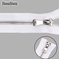 Молния металл Т.5 2замка 85см разъемная цв.никель/501 белый