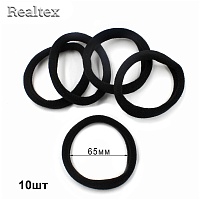 Резинки для волос 65мм R нейлон (10шт) цв.черный 