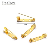 Заготовка для броши Реалтекс прямоугольная 20мм цв.золото