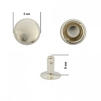 Хольнитены   6*6мм цв.никель 