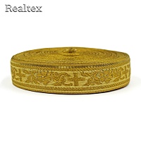 Тесьма церковная  Realtex 25мм R-01 цв.золото