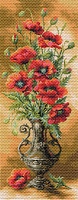Рисунок на канве МП №1706 "Пылающие маки" 40х90см