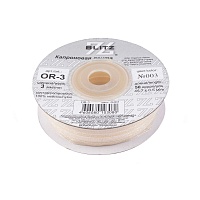 Лента капроновая  3мм OR-25 "Blitz" цв.003 бледно-кремовый
