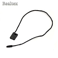 Этикетодержатели Realtex с пломбой на шнуре 150мм (1000шт) цв.черный