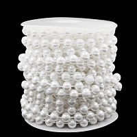Бусины тесьма Realtex 10мм цв.белый