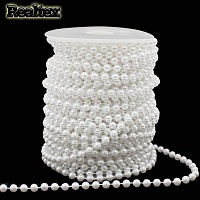 Бусины тесьма Realtex  6мм цв.белый