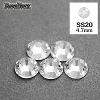 Стразы термоклеевые Реалтекс 20-SS (аналог страз Чехия) цв.Crystal 