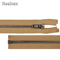 Молния металл Т.5 ZIP 5B 1замок  70см "Gamma" разъемная (5шт) цв.черный никель/125 тёмно-бежевый