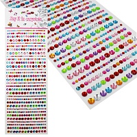 Стразы клеевые акриловые Realtex №2 (блистер) (640шт) цв.MIX