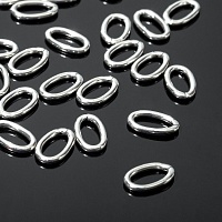 Кольцо разъёмное металлическое 11,7мм 7601998 овал (30шт) цв.никель