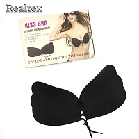 Чашечки на силиконе с шнуровкой Реалтекс R29-21 размер "D" цв.черный