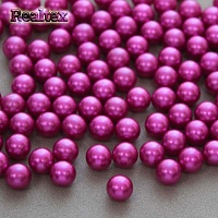 Бусины без отверстия Реалтекс 6мм 100гр цв.12 св.фиолетовый