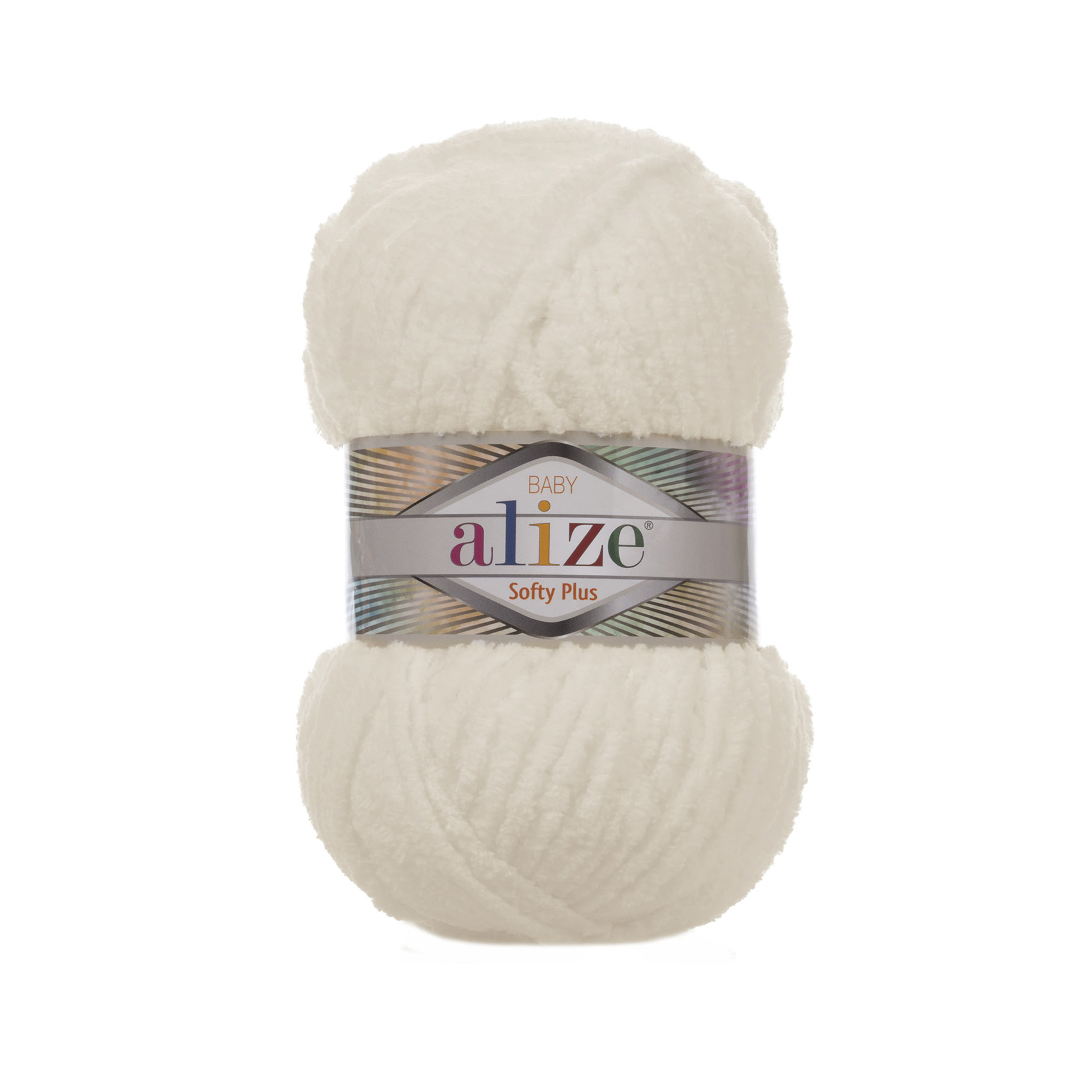 Пряжа Alize "Softy Plus" (100гр) цв.062 св.молочный