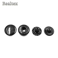 Кнопка "Alfa" 12,5мм №54 "Реалтекс" (1000шт) цв.черный никель