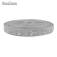 Тесьма церковная  Realtex 15мм R-01 цв.серебро