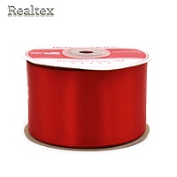 Лента атласная 50мм Realtex (27,4м) цв.057RS красный